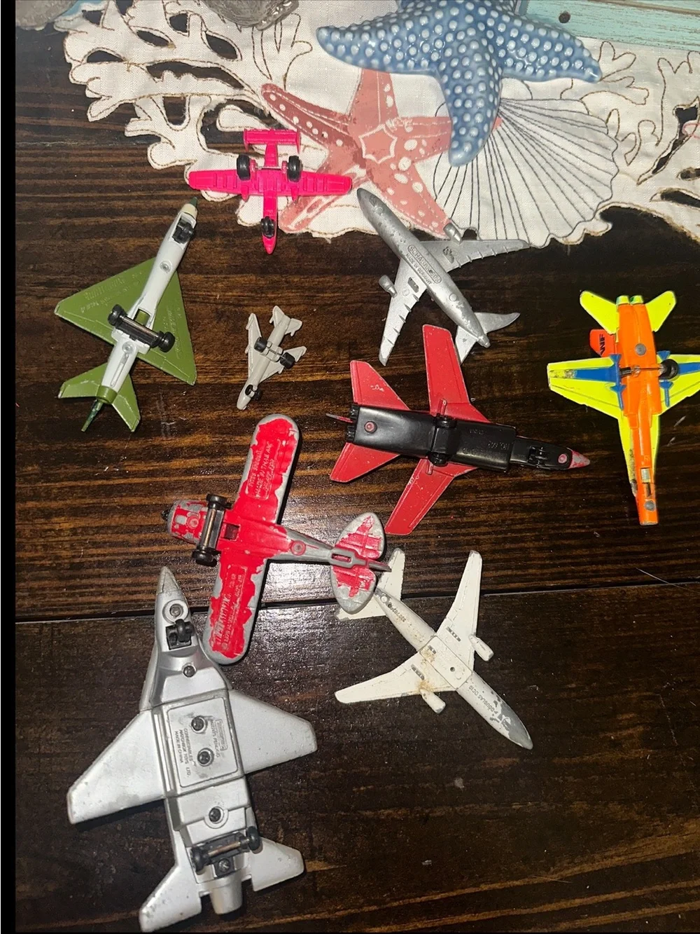 Assorted Vintage Kids Toy Airplane Pack - 9 pieces